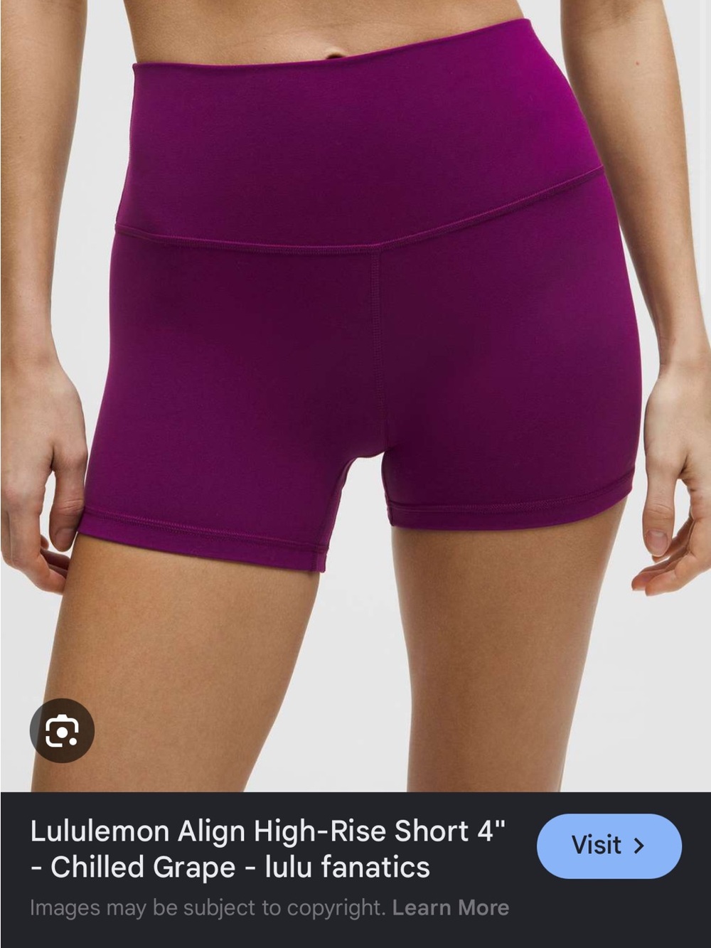 lululemon High-Rise 4" Short in Chilled Grape (colour is now sold out at Lulu!)